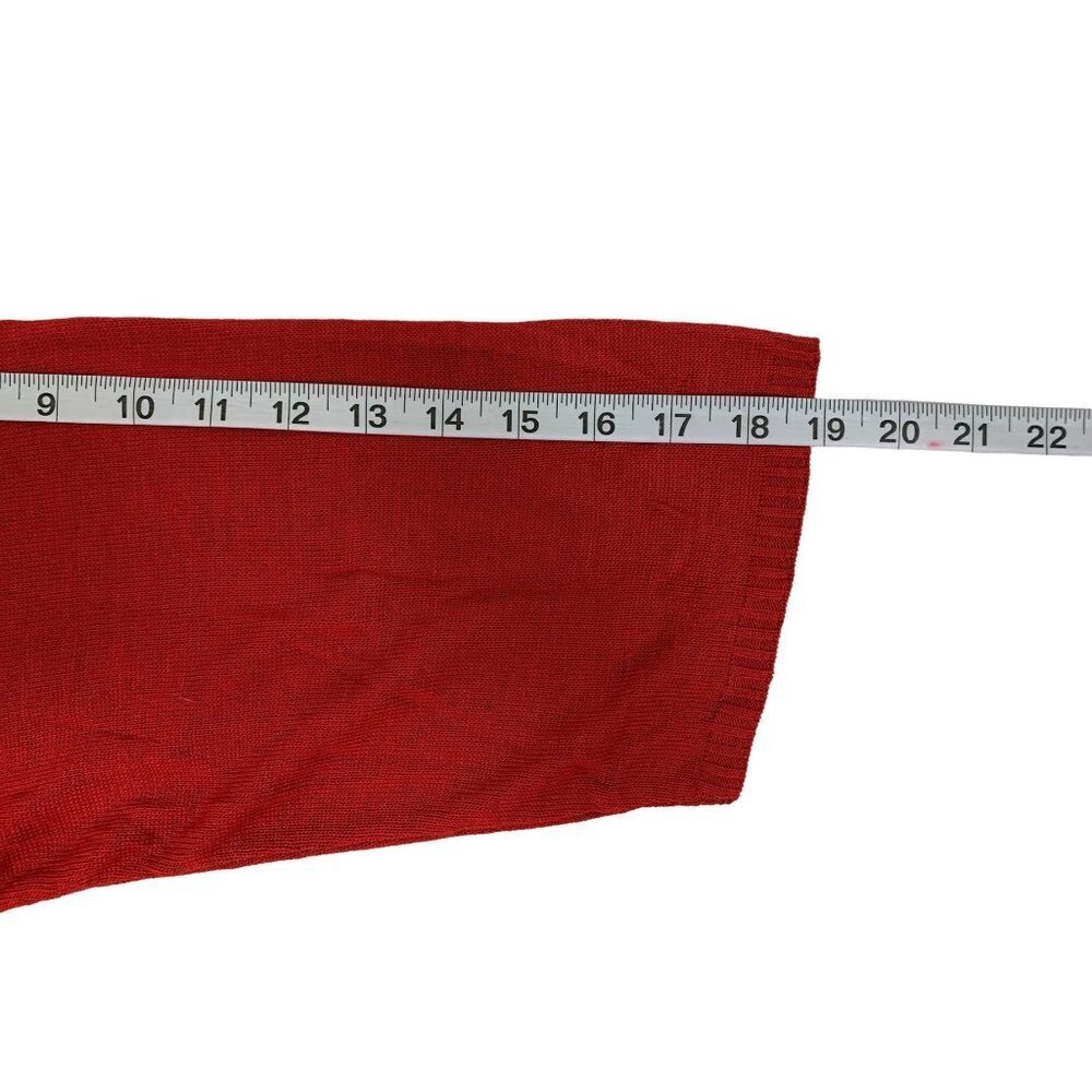 CJ Banks Women's Cherry Red Cardigan - Picture 7 of 7